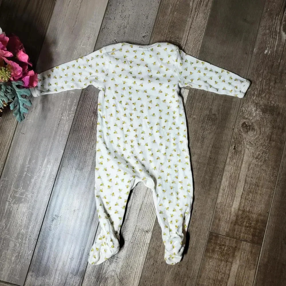 Burt's Bees Baby Honey Bee Organic Snap Button Bottom Footed Sleep & Play